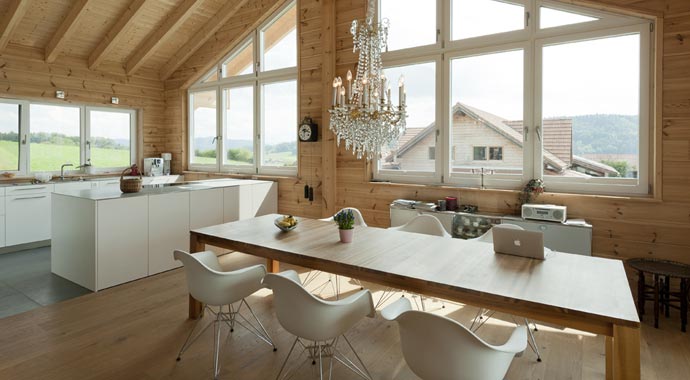 Fullwood Wohnblockhaus Musterhaus Sunnsite Essbereich