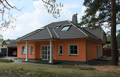 Town & Country Haus Musterhaus Winkelbungalow 108 Außenansicht