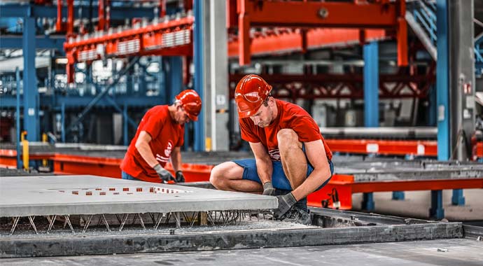 Vorfertigung im Betonfertigteilwerk