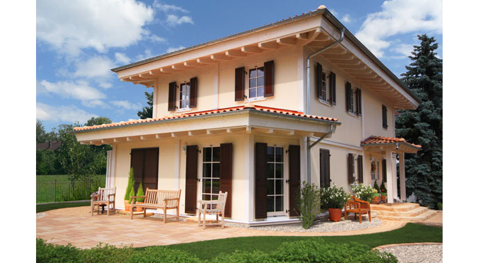 Vöma-Bio-Bau Haus Florenz Außenansicht