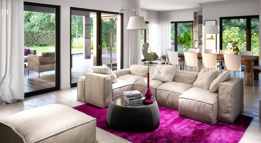 Bien-Zenker Zweifamilienhaus Celebration 282 V7 Wohnbereich