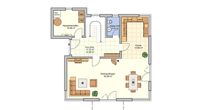 Fingerhut Haus Musterhaus Köln Z 106.20 Grundriss Erdgeschoss
