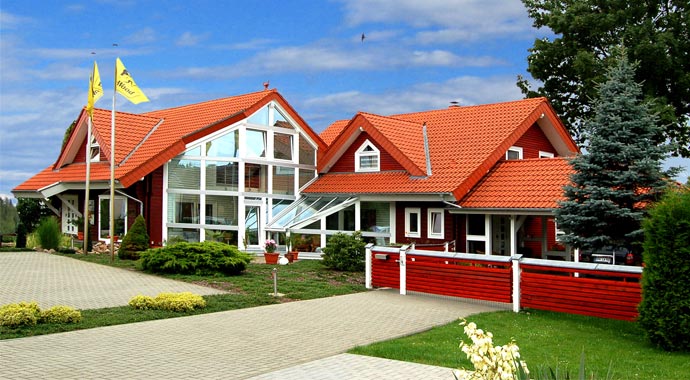 LéonWood Musterhaus Château M Außenansicht