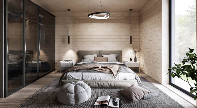 Schlafzimmer Bungalow Montreal von Hauswärts Consulting