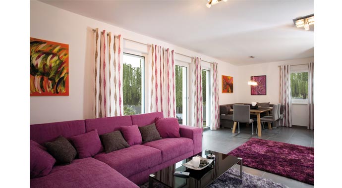 Elk Fertighaus Musterhaus Comfort 137 Wohnbereich