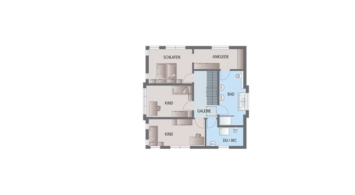 Fingerhut Haus EnergiePlus Haus R 140.20 Grundriss Obergeschoss