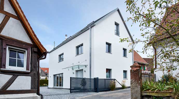 Außenansicht Stadthaus Ehrmann von Bau-Fritz