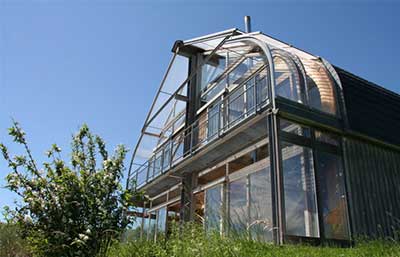 Bio-Solar-Haus Musterhaus Probewohn-Appartment 11 Außenansicht