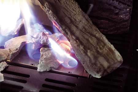 Detailaufnahme Gaskamin von Hark