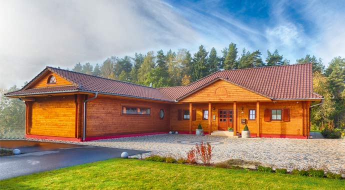 Außenansicht Blockhaus Canada von LéonWood