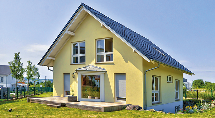 Helma Eigenheimbau Musterhaus in Gießen Außenansicht