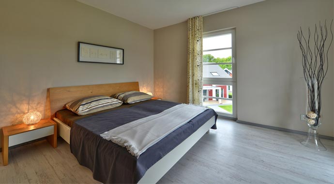 Büdenbender Hausbau Musterhaus Florenzo Schlafzimmer
