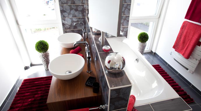 ELK Fertighaus Musterhaus ELK Effizienzhaus 189 Badezimmer