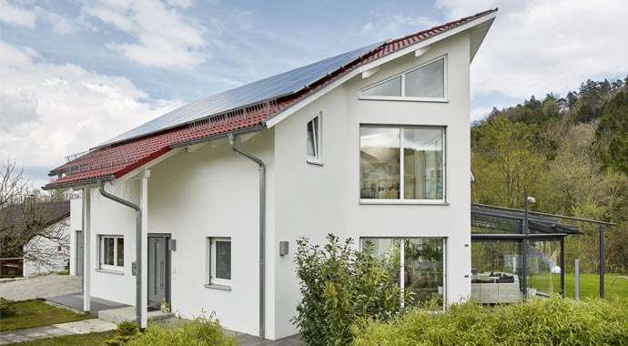 Luxhaus Satteldach Landhaus 144 Außenansicht