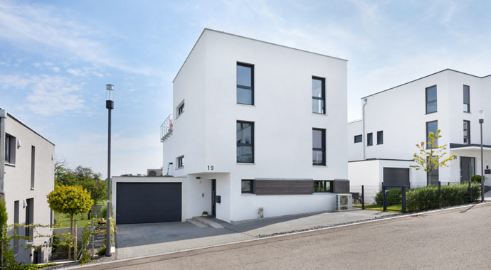 Außenansicht Kundenhaus Stadthaus U285 von Talbau-Haus