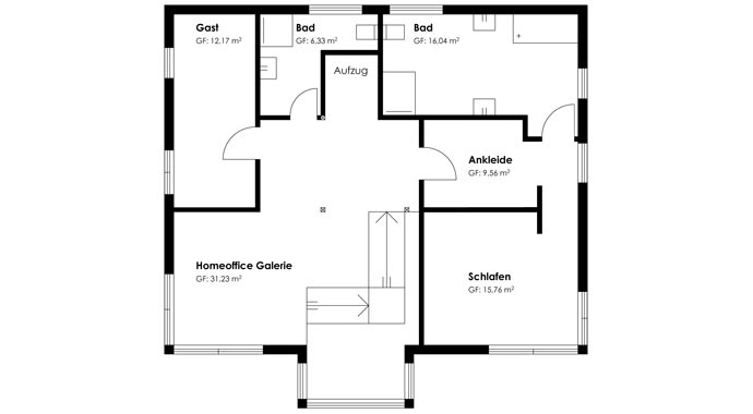 Lehner Haus Homestory 359 Grundriss Dachgeschoss
