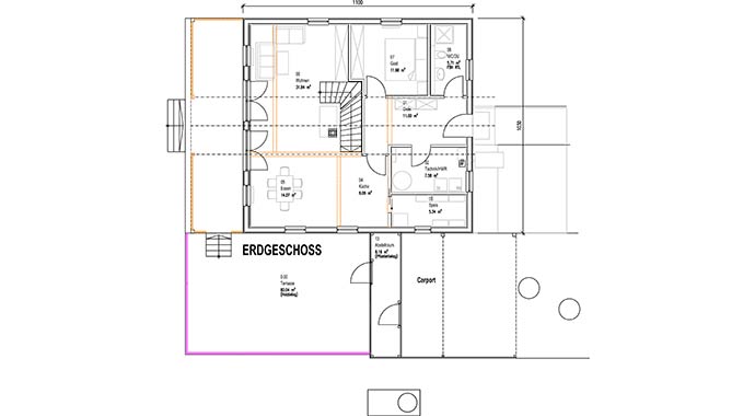 Grundriss Erdgeschoss Sonnenhang von Sonnleitner