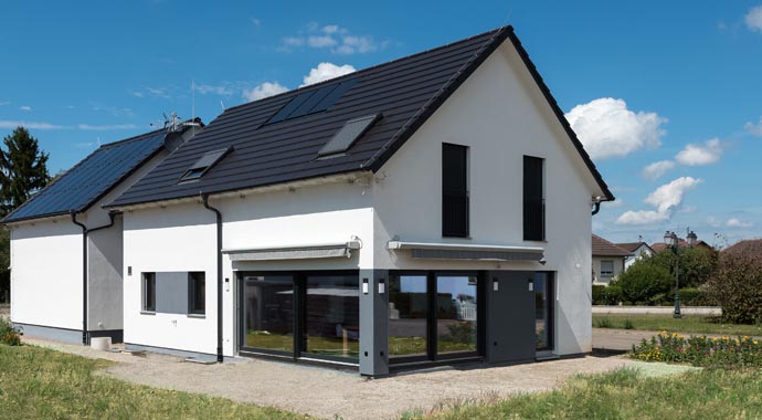 Außenansicht Design 282 von Frammelsberger Holzhaus