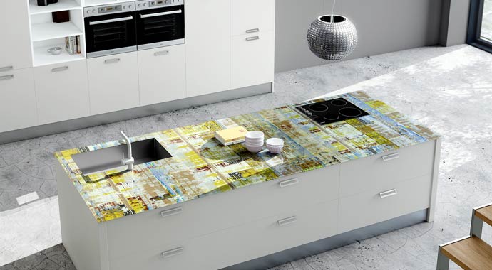 Glas-Arbeitsplatte Paint von Lechner