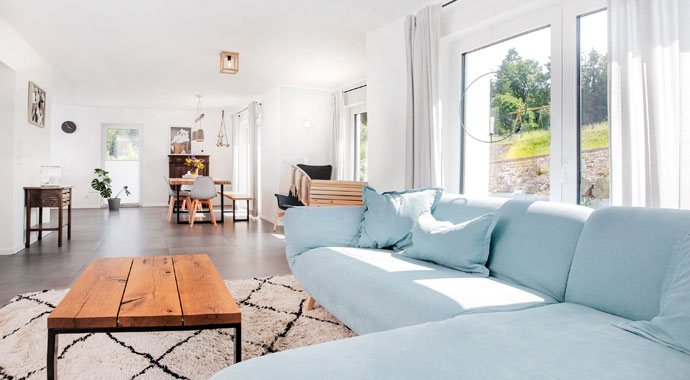 Wohnbereich Kundenhaus Amika von Fingerhut Haus