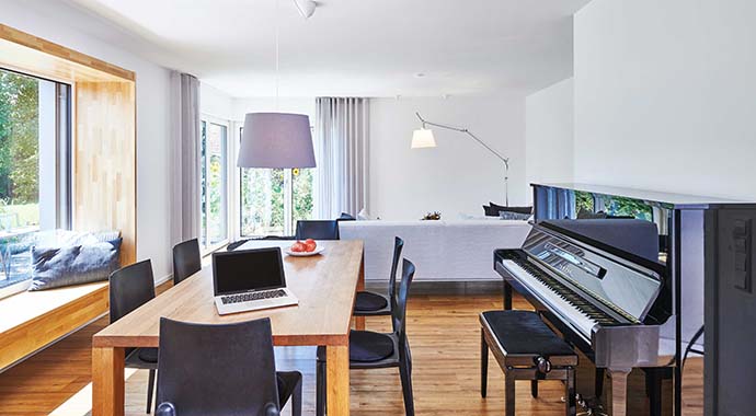 Esszimmer. Foto: Fertighaus Weiss