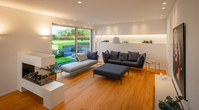 Wohnbereich Musterhaus Fellbach von Bittermann & Weiss