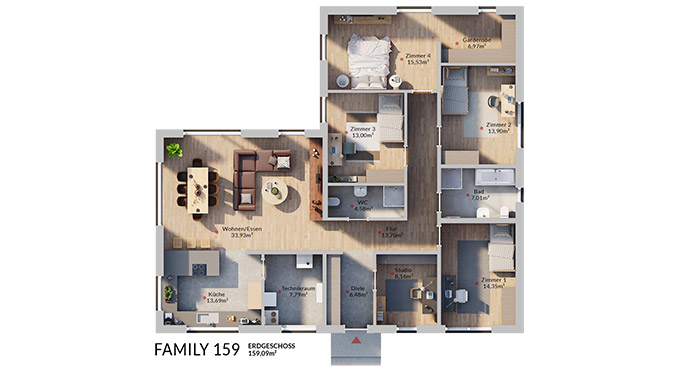 Grundriss Family 159 von Dan-Wood Family