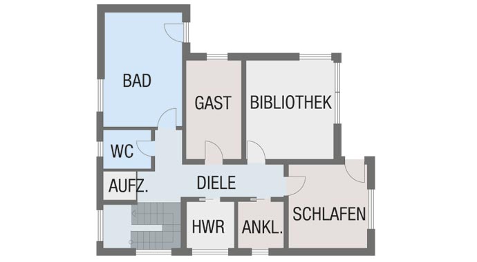 Grundriss Dachgeschoss Kundenhaus Grünwald von Sonnleitner
