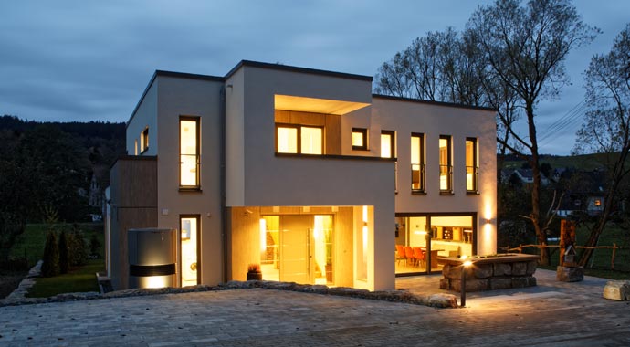 Büdenbender Hausbau Musterhaus Satchmo Außenansicht