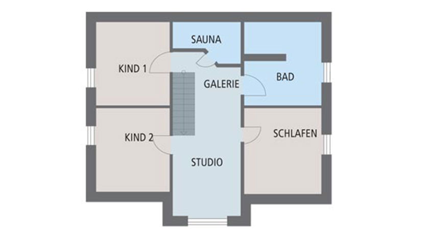 Baubiologie Michael Mark Haus Breisgau Grundriss Obergeschoss