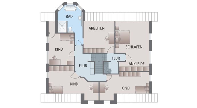 Viebrockhaus Modell Edition 700 Grundriss Obergeschoss