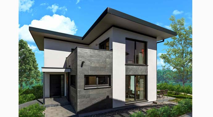 Albert-Haus Musterhaus Fellbach Elegant 168 Außenansicht