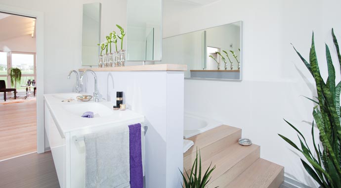 Griffner Fertighaus Musterhaus Linz Classic Badezimmer