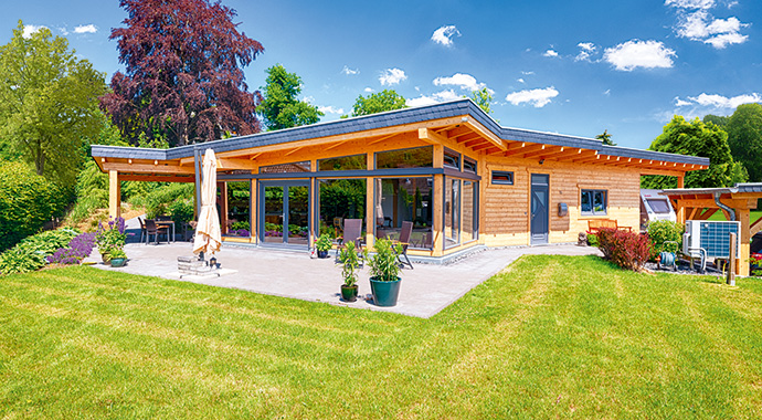 Blockhaus Westwind Außenansicht