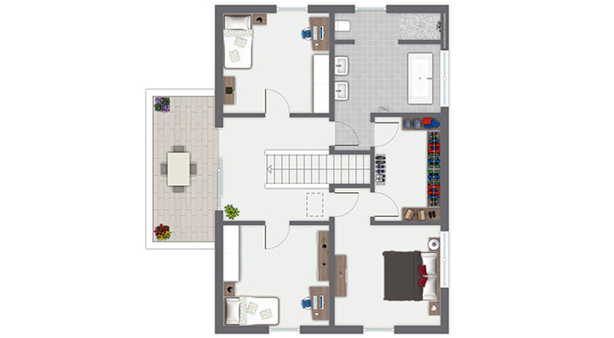 Gussek Haus Musterhaus Alona Grundriss Obergeschoss