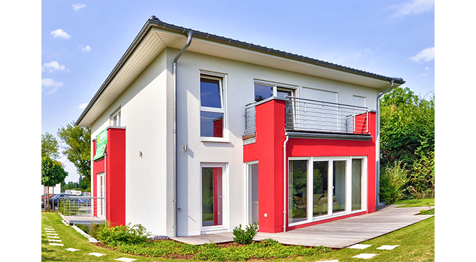 Helma Eigenheimbau Musterhaus in Mannheim Außenansicht