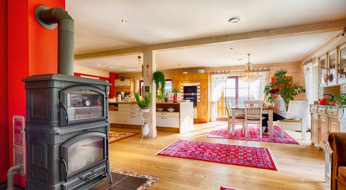 Wohnbereich Blockhaus Canada von LéonWood