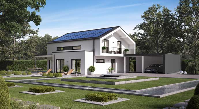 Schwabenhaus Solitaire-E-165 Entwurf 5 Außenansicht