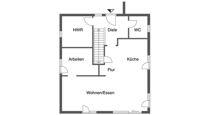 Grundriss Erdgeschoss ARTIS 302 von FingerHaus