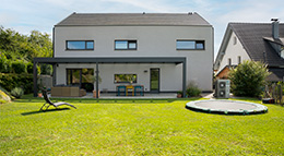 Baustory: Susannes Terrassendach Haus mit Terrassendach