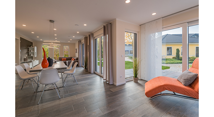 Rensch-Haus Musterhaus Goeteborg Wohnbereich