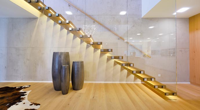 Gruber Naturholzhaus Haus Reichenbach Treppenhaus