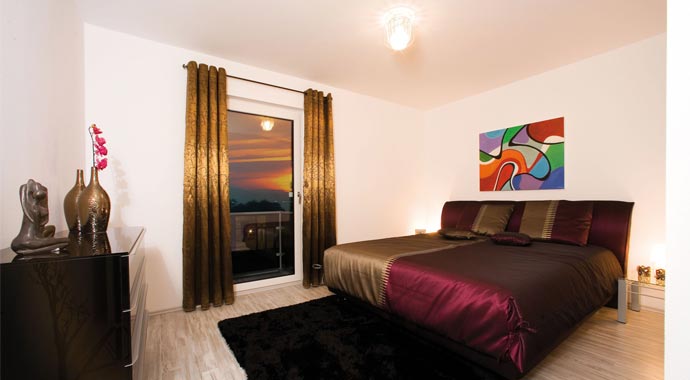 Elk Fertighaus Musterhaus Comfort 137 Schlafzimmer