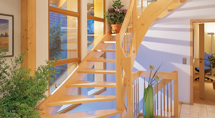 Musterhaus Klassik 116, Beilharz Treppenaufgang