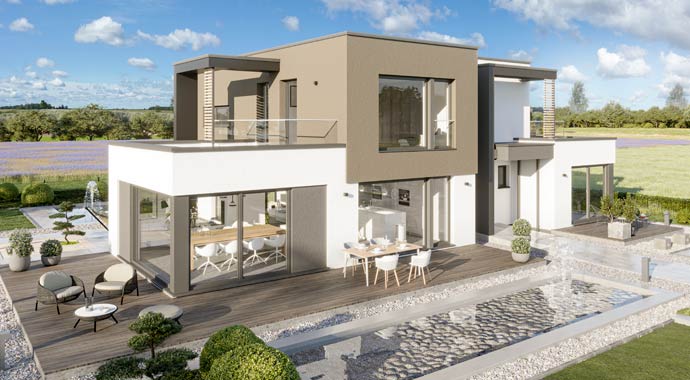 Außenansicht Musterhaus CONCEPT-M Erlangen von Bien-Zenker