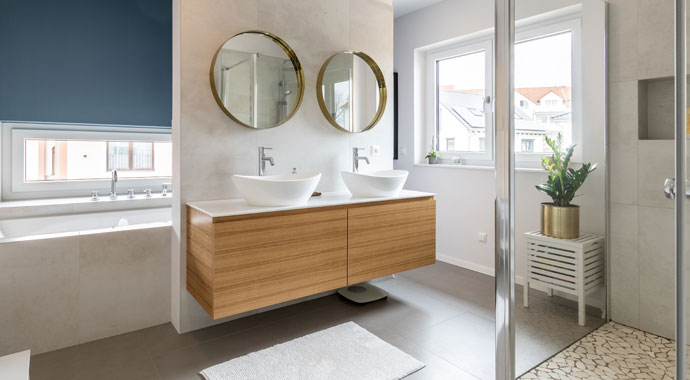 Badezimmer Passivhaus Jungbauer von STREIF Haus