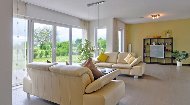 Musterhaus in Mannheim Wohnzimmer