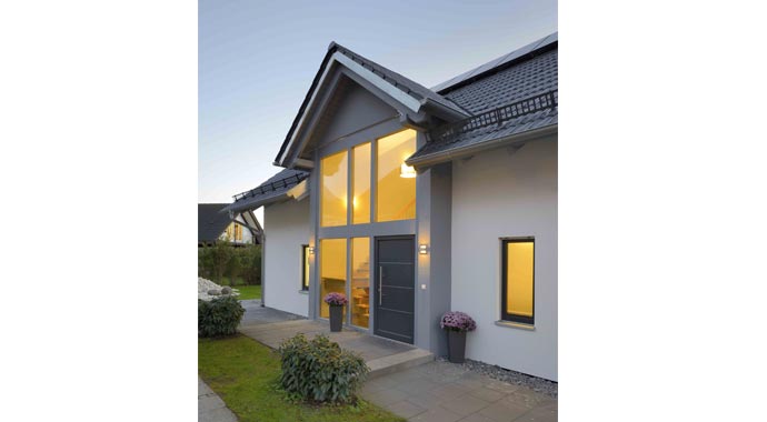 Musterhaus Poing-Grub von Kampa Hauseingang