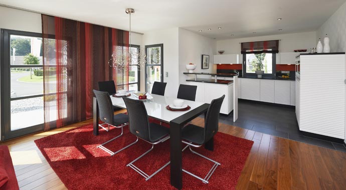 Rensch-Haus Musterhaus Valencia Wohnbereich