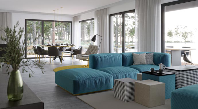 Wohnbereich Concept-M Frankfurt von Bien-Zenker